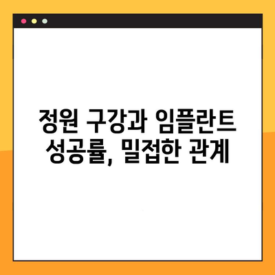 정원 구강, 임플란트 실패의 원인? | 임플란트 성공 위한 치주 관리, 정원 구강과 임플란트 성공률