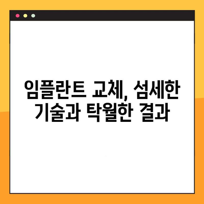 임플란트 교체| 미적 치과 수술의 새로운 지평 | 임플란트 재수술, 미용 치과, 치아 심미