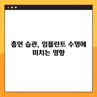 흡연자도 가능할까? 임플란트 치료, 편견을 깨고 당신의 미소를 되찾으세요! | 흡연, 임플란트, 치료, 성공률, 팁